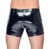 Black Level - Herrenlackshorts mit Seitentaschen (schwarz) - L