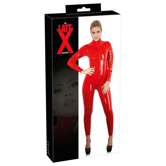 LATEX - Langarm Damen Overall (Rot) - S