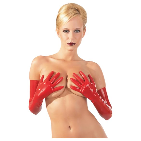 LATEX - Lange, unisex Handschuhe (rot) - M