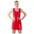 Latex ärmelloses Latex-Minikleid (rot) - 2XL