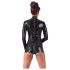 LATEX - offener, langärmeliger Body (schwarz) - L