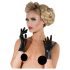 LATEX - Kurze Unisex-Handschuhe (schwarz) - M