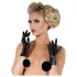 LATEX - Kurze Unisex-Handschuhe (schwarz) - L