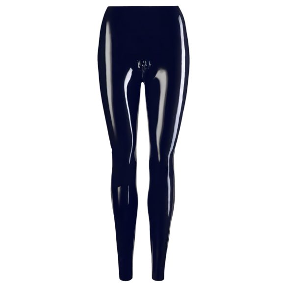 Latex - Reißverschluss-Leggings (schwarz)