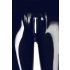 Latex - Reißverschluss-Leggings (schwarz)