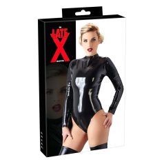 LATEX - Langarm-Damenbody (schwarz) - M