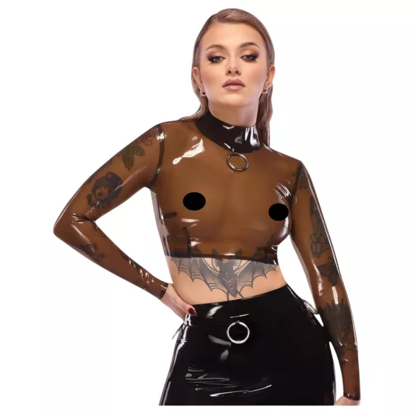 Latex X durchsichtiges Latex-Oberteil (transparent-schwarz)