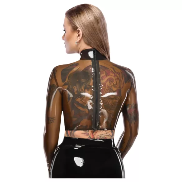 Latex X durchsichtiges Latex-Oberteil (transparent-schwarz)