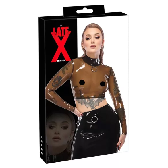 Latex X durchsichtiges Latex-Oberteil (transparent-schwarz)