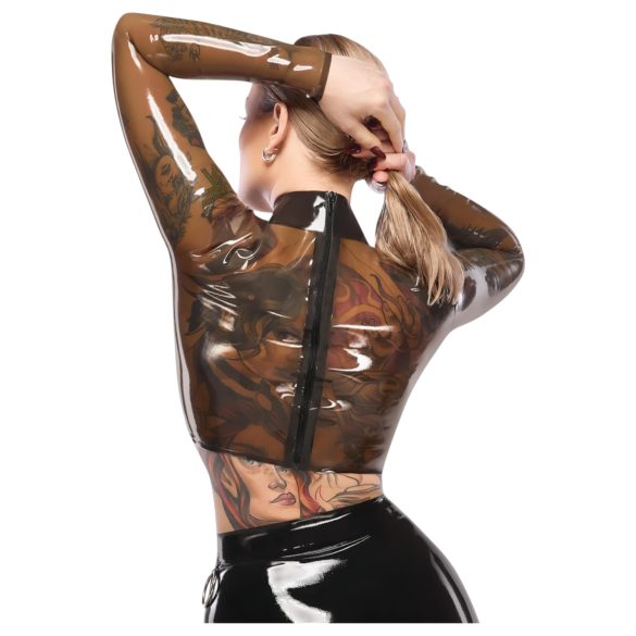 LATEX - transparenter Latex-Top (transparent-schwarz) - M