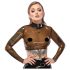 LATEX - transparenter Latex-Top (transparent-schwarz) - L