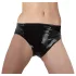 Latex Damen-Slip mit integriertem Dildo (schwarz)