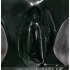 Latex Damen-Slip mit Kondom (schwarz) - XL