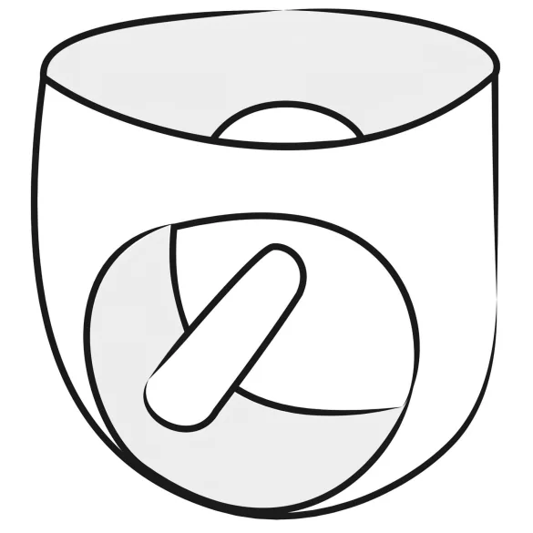 Latex Herren-Slip mit innenliegendem Penis-Analdildo (schwarz) - L
