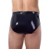 Latex Herren-Unterhose mit innerem, konischem Anal-Dildo (schwarz) - XL