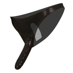 LATEX - Slip mit innen und außen Dildo - schwarz (S-L)