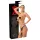 Latex Slip unten offen + 2 innere Dildos (schwarz, S-L)