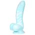 OgazR Sea Serpent - geripptes Dildo - 17 cm (blau-weiß)