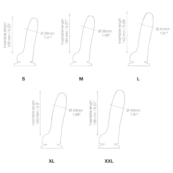 Strap-on-me S - doppellagiger Saugfuß-Dildo (natur)