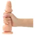 Strap-on-me S - doppellagiger Saugfuß-Dildo (natur)