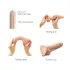 Strap-on-me S - doppellagiger Saugfuß-Dildo (natur)