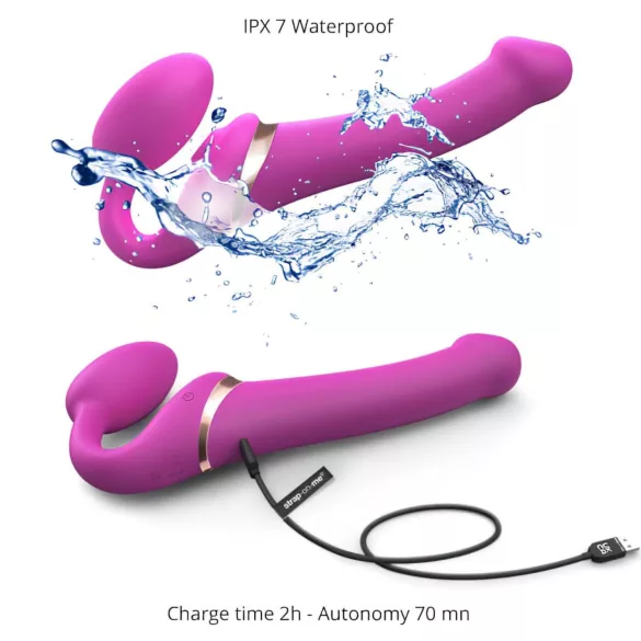 Strap-on-me S - Anlegbarer Luftwellenvibrator (pink)