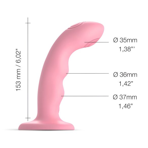Strap-on-me M - Wasserdichter, pulsierender G-Punkt Vibrator (Pink)