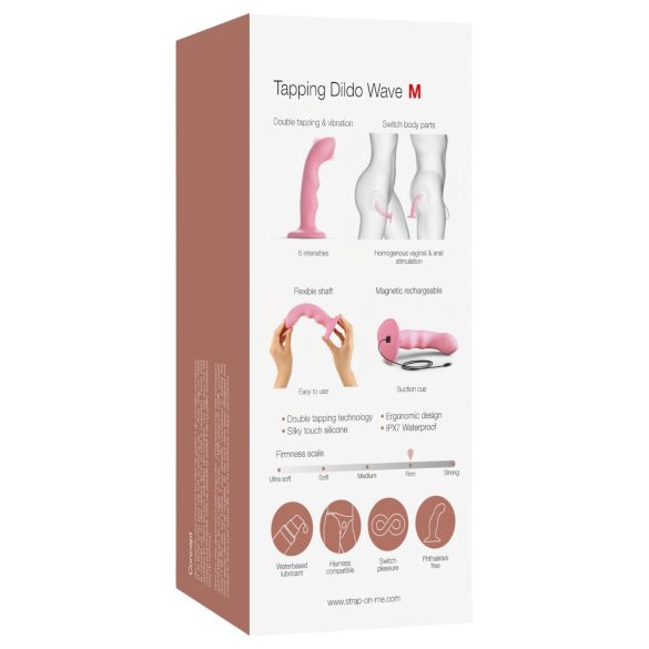 Strap-on-me M - Wasserdichter, pulsierender G-Punkt Vibrator (Pink)