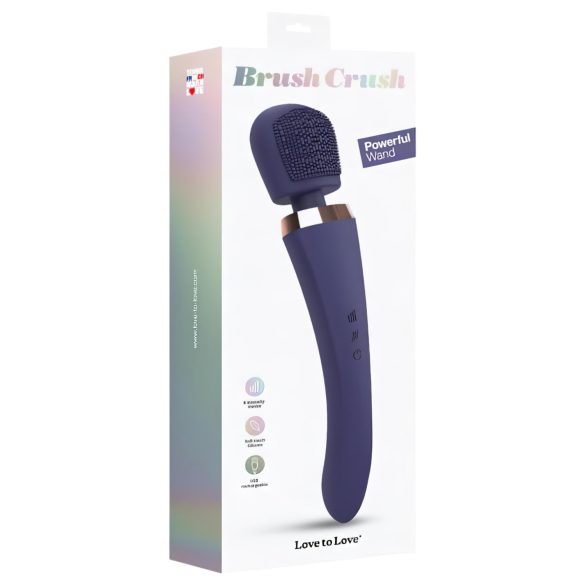 Love to Love Brush Crush - Massage-Wand-Vibrator (Blau)