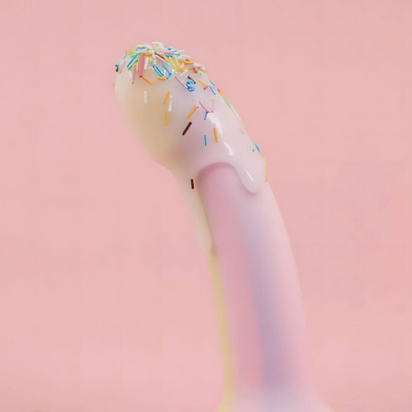 Dildolls Fantasia - gestreifter Silikondildo mit Saugnapf