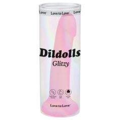 Dildolls Glitzy - Silikondildo mit Saugnapf (Pink)