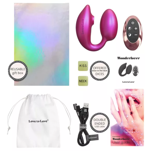Wonderlover - G-Punkt-Vibrator & Klitoris-Stimulator (Metallic Pink)