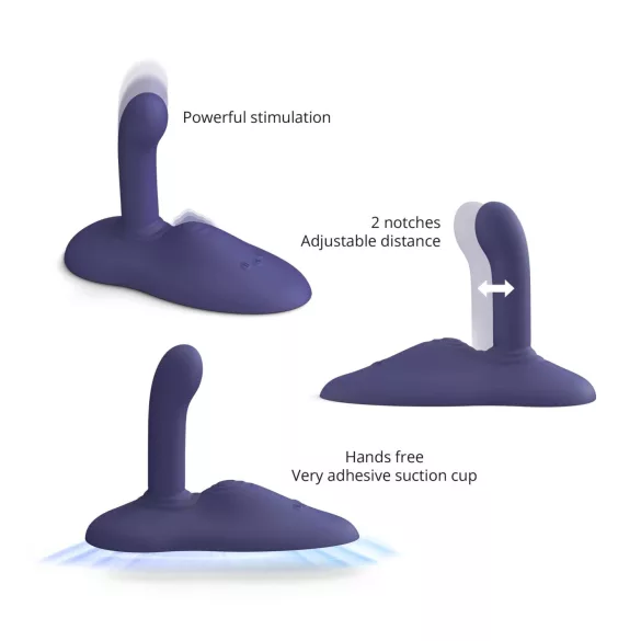 Love to Love GoFast - Stoß- und Klitorisvibrator mit Saugnapf (blau)