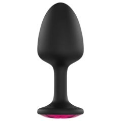   Dorcel Geisha Plug Ruby L - Analplug mit pinkem Stein (schwarz)