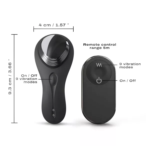 Dorcel Discreet Vibe + - Akku-Klitorisvibrator, radio (schwarz)