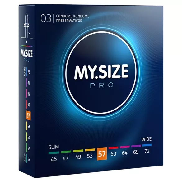 My.Size PRO - Kondome in individueller Größe - 57 mm (3 Stk.)