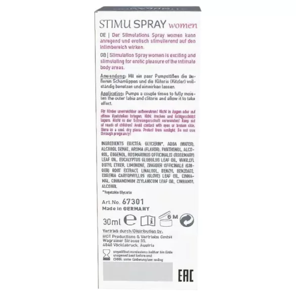 HOT Shiatsu Joyful - stimulierendes Spray für Frauen (30ml)