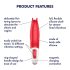 Satisfyer Power Flower - Wiederaufladbarer, wasserdichter Vibrator (rot)