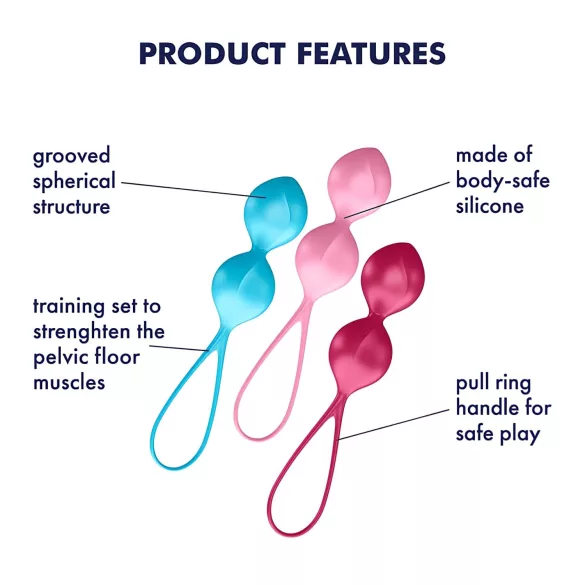 Satisfyer V Balls - Geisha-Kugel Duo-Set (3-teilig)