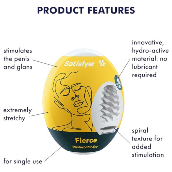 Satisfyer Egg Fierce - Eier-Masturbator (1 Stk.)