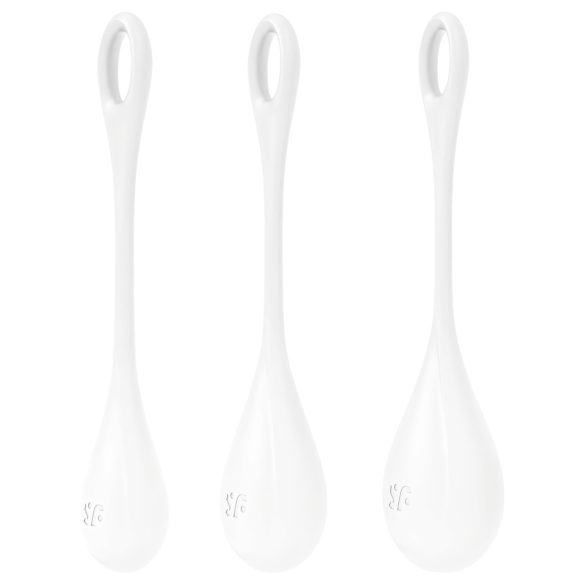 Satisfyer Yoni Power 1 - Geisha-Kugel Set - Weiß (3-teilig)