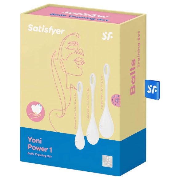 Satisfyer Yoni Power 1 - Geisha-Kugel Set - Weiß (3-teilig)