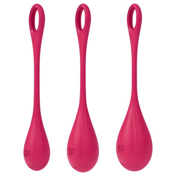 Satisfyer Yoni Power 1 - Geishakugel-Set - Rot (3-teilig)