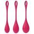 Satisfyer Yoni Power 1 - Geishakugel-Set - Rot (3-teilig)