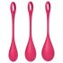 Satisfyer Yoni Power 1 - Geishakugel-Set - Rot (3-teilig)