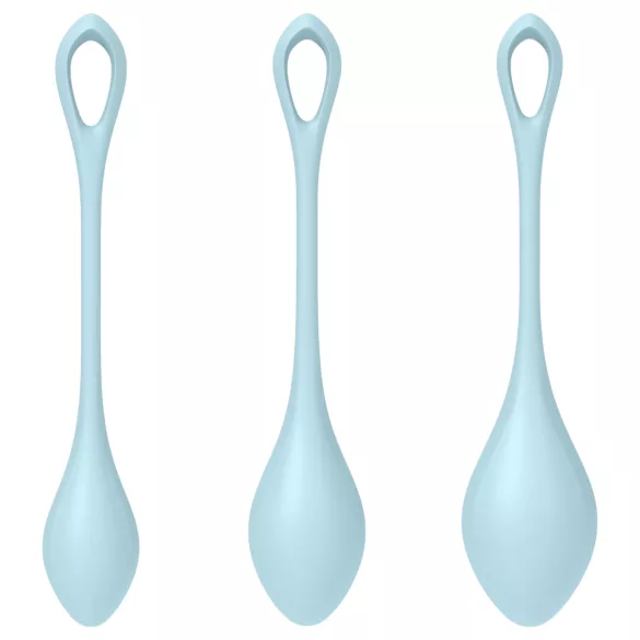 Satisfyer Yoni Power 2 - blauer Liebeskugel-Set (3-teilig)