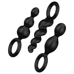 Satisfyer Booty Call - Anales Plug-Set - Schwarz (3-teilig)