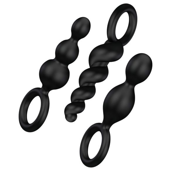 Satisfyer Booty Call - Anales Plug-Set - Schwarz (3-teilig)