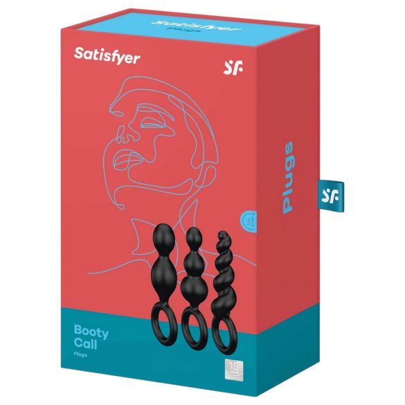 Satisfyer Booty Call - Anales Plug-Set - Schwarz (3-teilig)