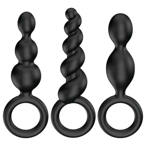 Satisfyer Booty Call - Anales Plug-Set - Schwarz (3-teilig)